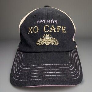 New PATRON XO CAFE HAT CAP SNAP BACK BLACK MESH TRUCKER ADJUSTABLE